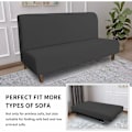 Miniatyrbild 3 av 5: Stretch Överdrag för Armlös Futon, Jacquardmönster: Elegant Rutdesign, Utsökt Textur som Förhöjer Ditt Vardagsrum, Andningsbart Tyg För Komfort