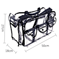 Miniatyrbild 4 av 9: Premium transparent necessär i PVC för resor, sminkväska, transparent kosmetikaväska för kvinnor, justerbar rem