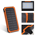 Miniatyrbillede 7 af 8: 20000mAh Bærbar Solenergi Powerbank Ekstern Batterilader med 6 stk. LED Lys Orange