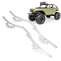Miniatyrbild 1 av 8: Ett par RC Chassiramper Aluminiumlegering Justerbart Hjulbas RC Chassirampor för Axial SCX10 II 1/10 RC Bil Silver