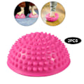 Miniatyrbillede 1 af 2: 2 stk. Halvrunde PVC Massagebolde Yoga Bolde Fitness Øvelser Gym Massager (Pink)