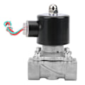 Miniatyrbillede 2 af 2: 3/4 tommer Elektrisk Magnetventil 304 Rustfrit Stål Normalt Lukket Direkte Virkning til Luft Vand Olie DC12V