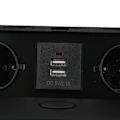 Miniatyrbillede 5 af 8: Dobbelt EU-stikkontakt Bordindbygget Dobbelt USB med Langsom Fjederdæmpning AC250V 16A