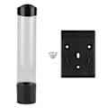 Miniatyrbillede 2 af 2: 60-80 Kopper Papir-Plastik Kop Dispenserer En-Tryk-Knap Kop Holder (sort)