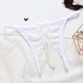 Miniatyrbild 7 av 11: Kvinnor Blommig Spets Pärlor Trosor Stringtrosa G-string Exotiska Stringtrosor Underkläder Pink One Size