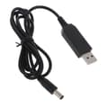 USB til DC5.5x2.1mm strømregulator opladerkabel ledning 5v booster til 12V ledning