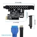 Miniatyrbillede 4 af 7: PCI-Express 3.0 X1 USB3.2 20Pin Riser Adapter til stationær pc USB 3.2 TYPE-E