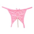 Miniatyrbild 1 av 11: Kvinnor Blommig Spets Pärlor Trosor Stringtrosa G-string Exotiska Stringtrosor Underkläder Pink One Size