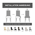 Miniatyrbillede 3 af 3: 6 stk. Udtrækbar Stolebetræk til Spisestue, Holdbar Stoleovertræk, Anvendelig til Festdekoration, Bryllup, Fødselsdag A