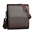 Miniatyrbillede 1 af 6: Sacoche - JINDING - Stiv Cuir PU Rigide - Elegant - Brun - Til Bøger og iPad kastanj