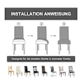 Miniatyrbillede 3 af 4: 6 stk. Husse til Spisestuestole - Universel Strækbar Polyester Elasthan Vaskbare Stolebeskyttelse
