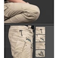Miniatyrbild 3 av 4: Pantalon Herr MTOWSUC IX10 Flerfickad Zippad Tunn Combat Arbetsbyxor Militär Taktisk Grå Kall Cool grå XL