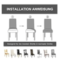 Miniatyrbild 3 av 3: Stolsats 6 delar Stolsöverdrag för matsal, universell passform, mycket lätt att rengöra och hållbar