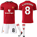 Miniatyrbilde 1 av 2: Manchester United Hjemme Barn Voksen Fotballdrakt med Sokker 2025-2026 No.8 B.Fernandes No.8 B.Fernandes 20