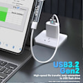 Miniatyrbild 4 av 5: 2 i 1 USB-C Splitterkabel, Typ C till Dubbel Typ-C PD60W Snabbladdning & 10Gbps Dataöverföring