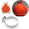 Miniatyrbild 2 av 5: 2 x 5 st Kakform Non-stick Skarp Skärkant Granatäpple Rostfritt Stål Kexform för Matbord