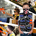 Miniatyrbild 5 av 5: \"Taktisk väst-kit för barn för Nerf Gun-serien för pojkar med tillbehör\" (FMY)