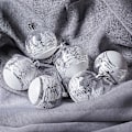 Miniatyrbild 4 av 5: 6 st Transparenta Snö Julkulor Hängen För Julgransdekoration White 6Pcs
