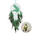 Miniatyrbild 1 av 5: Dinosaurie Drömfångare Ornament Barn Faux LED Ljus Fjäder Drömfångare Handgjord Heminredning Födelsedag Green With Light