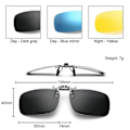 Miniatyrbild 2 av 5: 3-pack, Clip On Flip Up Polariserade Linser För UV-skydd Solglasögon