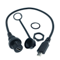 Miniatyrbild 4 av 4: USB 3.1 Typ-C C Hane Till Hona Infälld Panelmontering Förlängningskabel Vattentät Bil