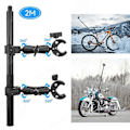 Miniatyrbild 2 av 4: Motorcykel Cykel Dubbel Klämfäste För Insta360 One X2 X3 X4 GoPro 12 11 10 SJCAM Selfie Stick Monopod Fäste Styre Ställ
