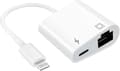 2025, Lightning til Ethernet-adapter, kompatibel 2-i-1 Ethernet LAN-nettverksadapter med ladeport