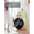 Miniatyrbild 2 av 3: \"2024 Väckarklocka för barn: Söt päron-design Snooze Trippelalarm 5 ringsignaler - Digital väckarklocka för barnrum\" (FMY)