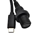 Miniatyrbild 1 av 4: USB 3.1 Typ-C C Hane Till Hona Infälld Panelmontering Förlängningskabel Vattentät Bil