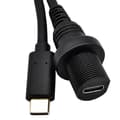 USB 3.1 Typ-C C Hane Till Hona Infälld Panelmontering Förlängningskabel Vattentät Bil