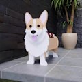 Miniatyrbild 3 av 5: Söt Hund Planteringskruka, djur Blomkruka För Trädgårdsdekorationer Het Corgi Planter