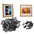 Miniatyrbild 2 av 5: Rambrytarknappar Fästsats, 100 ST Rambaksidesklämmor Fotoram Hårdvaruklämmor black