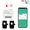 Miniatyrbild 2 av 5: Tuya Smart Wifi Energimätare Dubbelriktad Med Strömtransformator App Övervakning Effekt 80a Stöd Ala