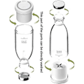Miniatyrbild 3 av 5: Personlig Blender, Portabel Blender, Batteridriven USB-Blender (Rosa) White 420ML