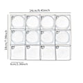 Miniatyrbild 2 av 4: 12-pack Flockade Julgranskuleprydnader Juldekorationer Splittersäkra Mörkgröna Multi Coffee Multi Small