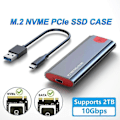 Miniatyrbild 2 av 5: M2 NVMe SATA SSD-kabinett 10 Gbps SSD-box M.2 NVME NGFF SSD till USB 3.1-kapsling Typ-A till Typ-C-kabel för PC Laptop
