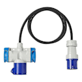 Miniatyrbild 4 av 4: Adapterkabel 150cm 3x2.5mm² från CEE-kontakt till 2xSchuko + 1xCEE uttag Walkbee