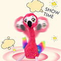 Miniatyrbild 5 av 5: Interaktiv Plyschleksak Flamingo Interaktiv Animerad Leksak Talande Plyschdocka Rechargeable