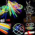 Miniatyrbild 2 av 3: 100 Glow Sticks Självlysande Stav Mixade Färger Glow Sticks Självlysande Stav Ljusstav För Glasögon, Armband (FMY)