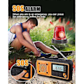 Miniatyrbild 5 av 5: Nyaste Nödradiomodellen - 4000mAh Powerbank Solcellsdriven Vevradio - AM/FM/WB/NOAA och Bärbar Väderradio med Varningsfunktion