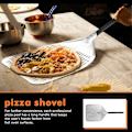 Miniatyrbild 4 av 5: 14-tums Dural Pizzaspade med Hål, Pizzaspade för Tjock Ugn, Vändning och Överföring av Pizza silver