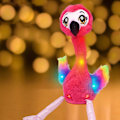 Miniatyrbild 3 av 5: Interaktiv Plyschleksak Flamingo Interaktiv Animerad Leksak Talande Plyschdocka Rechargeable