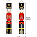 Miniatyrbild 5 av 5: Röda Julnötknäppare Kupletter - Utomhus Bannerdekorationer för Veranda Dörr (1 Par) 1 1