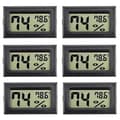 6-pak Mini Hygrometer Indendørs Luftfugtighedsmåler Hygrometer Digital Termometre Luftfugtighed Med () Til G
