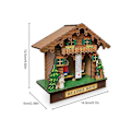 Miniatyrbild 3 av 4: Väderhus, Skogsväderhus med Man och Kvinna, Trä Chalet Barometer Termometer och Hygro