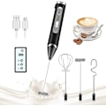 Miniatyrbild 1 av 4: Mjölkskummare Kaffeskummare Elektrisk Visp USB Uppladdningsbar 3-hastighetsjustering Mjölkbubblare