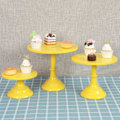 Miniatyrbild 2 av 5: Tårtställ i metall, runt piedestal dessertställ cupcake display bakverk för födelsedag bröllopsfest (röd S) (FMY)