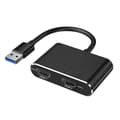 USB 3.0 till Dubbel HDMI Adapter Extern Video Stöder Endast Windows