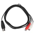 8 Pin Din til 2 RCA Adapterkabel 8 Pin Han til 2 Hun RCA Kabel til Lydinstrument Udstyr 1,5 m / 1,5 m
