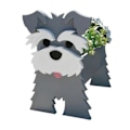 Miniatyrbild 1 av 5: Söt Hund Planteringskruka, djur Blomkruka för Trädgårdsdekorationer Het Chenille Planters